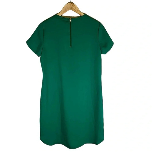 Adrienne Vittadini Kelly Green Short Sleeve Shift Dress Size 6 Casual Party Date - Picture 3 of 8